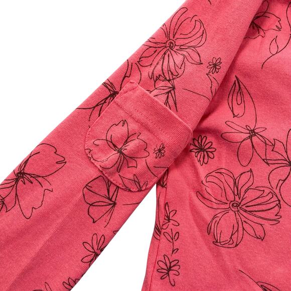 Fresh Produce 2pc Set Small Pink Floral Print V-neck Top Tiered Ruffle Skirt - Picture 6 of 16